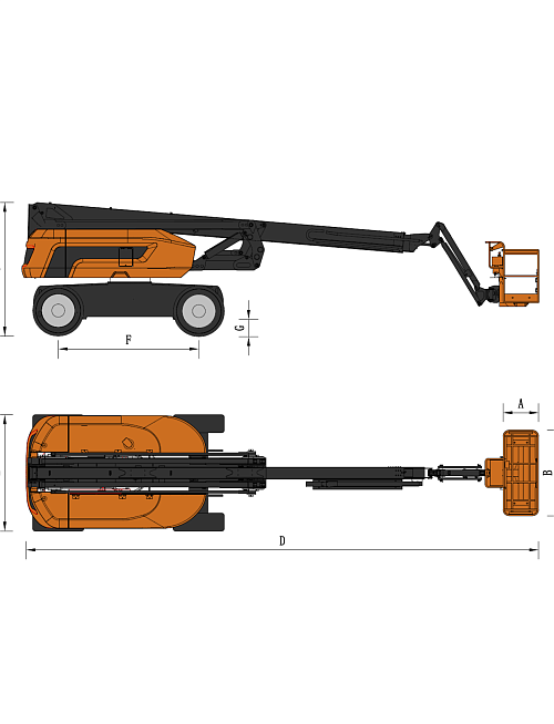 Коленчатый подъемник SKYBOOM GTZZ-14EJ