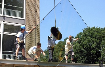 Работа с крупногабаритным стеклом